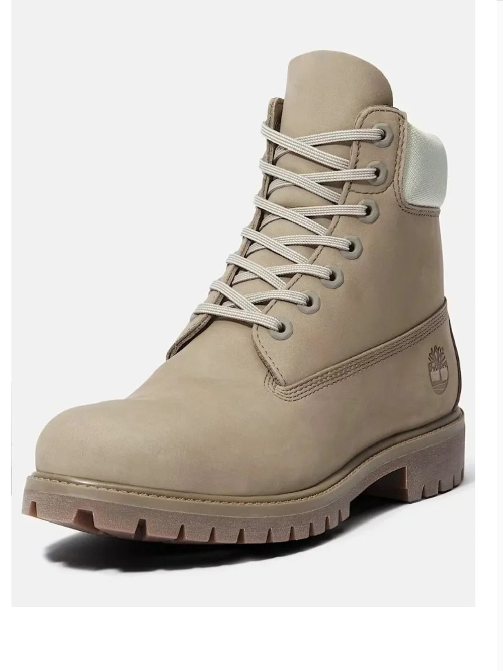 Timberland Men's Tan/Natural Leather Lace-Up Work Boot